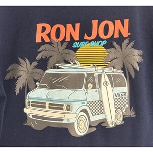 Vans Ron Jon Surf Shop Hoodie Mens Large Blue Pullover Graphic Sweatshirt 2021